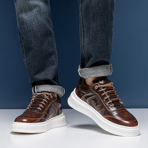 รองเท้าหนังลูกวัวอิตาลีสีเทาควันใหม่สำหรับผู้ชายรองเท้าเพิ่มความสูงความสูงความสูงของรองเท้าผ้าใบผู้ชายขนาด<span class=keywords><strong>ใหญ่</strong></span>47 48 49 - Product Image 3