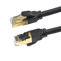 Câble Ethernet Cat8 40 Gbit/s, cordon de brassage SFTP Cat8 pour le jeu, câble Cat 8 personnalisé pour la télécommunication avec fils toronnés