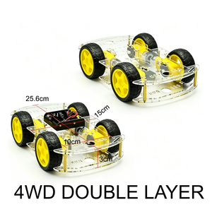 <b>Smart</b> Robot Car Double layer 4WD Motor Chassis with Tracing Remote Control for DIY Kit - Product Image 2