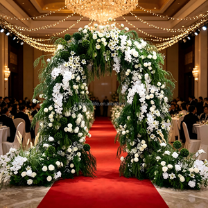 Hot Selling U-Shaped Blue <b>Artificial</b> <b>Flower</b> Arch Silk <b>Hydrangea</b> Greenry Leaves Environment-Friendly Graduation Wedding Ceremony - Product Image 3