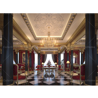 Panneaux muraux floraux or de luxe rococo les plus vendus pour la décoration de plafond d'appartement et de cuisine de salon