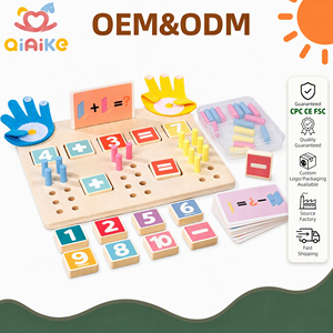 Tavola di Calcolo <span class=keywords><strong>in</strong></span> <span class=keywords><strong>Legno</strong></span> 2 <span class=keywords><strong>in</strong></span> 1 con Perline per Operazioni Matematiche, Gioco Educativo Montessori OEM ODM - Product Image 1