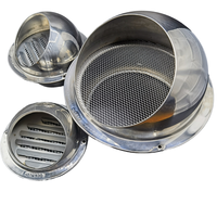 Capot d'évacuation d'air en acier inoxydable personnalisé de 100 mm, design moderne, pour intérieur, extérieur, entrepôt, maison, bureau, cuisine, salle de bain
