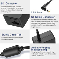 Anthy venta al por mayor 65W 19V 3.42A adaptador de cargador para portátil QC3.0 PD3.0 para Acer Aspire 4738 G ABS OTP OVP con tamaño de 5,5*1,7mm