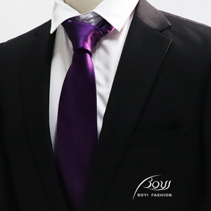 ربطات عنق رجالية فاخرة منسوجة بنقشة جاكار بـ 6 ألوان، عالية الجودة من الألياف الدقيقة، لون أرجواني جذاب مع ملصق مخصص للاستخدام الرسمي في الأعمال - Product Image 5