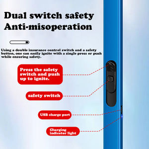 Briquet à arc plasma rechargeable par USB, coupe-vent, long bâton, allume-bougie, allume-barbecue pour la maison, la cuisine, l'extérieur, écologique, sans flamme, EDC - Product Image 4