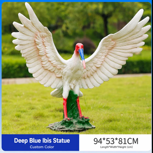 Estatua de pájaro de fibra de vidrio lista para enviar, escultura realista de animales para jardín, zoológico, paisajismo: búho, cisne, avestruz. - Product Image 1