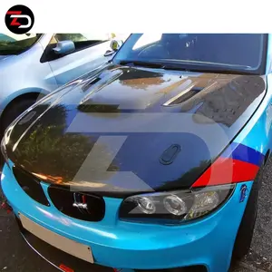 Động cơ Bìa Hood Chất lượng cao body Kit 2007 đến 2011 HM phong cách carbon cho BMW 1 Series 1M 118i 125i 116i e87 E88 E81 E82 nắp ca-pô