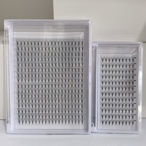 Extensions de cils en éventail pré-fabriquées 14D Promade Volume Fans CC D C Promade Fans Base pointue Mega Loose 0.03 0.05 Plateaux de cils en gros - Product Image 5