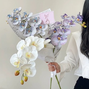 Orchidées artificielles Phalaenopsis en soie, fleurs pour mariage, décoration de la maison, ornement réutilisable - Product Image 1