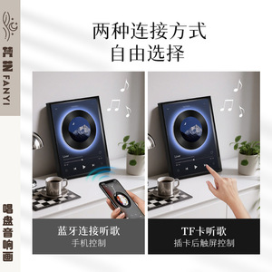 Fanyis Neues Plattenspieler-Audio-Gemälde, Modernes Minimalistisches Aluminiumlegierungs-Dekorationsbild für Wohnzimmer und Eingangsbereich, Heim-Atmosphäre - Product Image 3