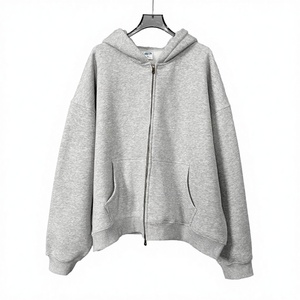 เสื้อฮู้ดซิปโอเวอร์ไซส์ผ้าฝ้าย 100% หนัก 360gsm แบบสั่งทำพิเศษ ปักลายได้ ทรงปกติสำหรับผู้ชาย - Product Image 1