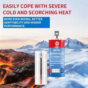 Colle de réparation métallique puissante, adhésif époxy <span class=keywords><strong>bi</strong></span>-<span class=keywords><strong>composant</strong></span> résistant à la chaleur, colle de <span class=keywords><strong>soudure</strong></span> à <span class=keywords><strong>froid</strong></span> pour l'étanchéité des fuites de tuyaux en acier inoxydable et des pièces moulées - Product Image 6