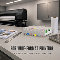 OCB untuk HP 705 Vivid Color Compatible Dye Ink Cartridge 680ml dengan Penggantian Chip untuk Printer HP Designjet 5100.