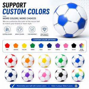 Custom Logo PVC Inflatable Soccer Ball Beach Toy Lightweight Pool Sports Ball for Summer Outdoor Activities Promotional <b>Gifts</b> - Product Image 6