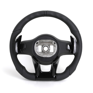 Volant en cuir noir amélioré pour <span class=keywords><strong>Mercedes</strong></span> Benz W204 W205 W211 W212 W213 W176 W221 W166 W167 X166 GLE 53 <span class=keywords><strong>63</strong></span> <span class=keywords><strong>AMG</strong></span> - Product Image 2