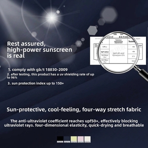 <span class=keywords><strong>Veste</strong></span> de sport pour <span class=keywords><strong>femme</strong></span> Under Lulu UPF50+ à capuche, protection solaire UV extérieure, séchage rapide, anti-plis, protection UV à 360° - Product Image 4