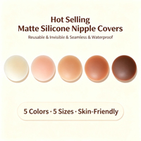 Cache-tétons en silicone mat réutilisables, auto-adhésifs, invisibles, petits et grandes tailles, pour mariage, maillot de bain et usage quotidien
