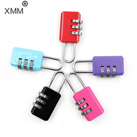 Petit cadenas miniature XMM-8012 pour valise, sécurité, mallette, serrure à combinaison, mot de passe à 3 chiffres, réinitialisation, alliage de zinc, serrure de sécurité