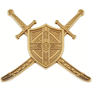 Badge en métal d'art populaire traditionnel, finition dorée, épingle souvenir de collection avec aimant, hors stock - Product Image 4