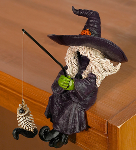 Petite sorcière d'Halloween en résine pour aquarium, objet décoratif au design contemporain pour Pâques, Nouvel An, Noël, poisson - Product Image 5