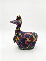 Fauteuil d'appoint moderne en forme de canard de dessin animé créatif, en tissu, rembourré en mousse, pour la maison et l'hôtel