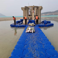 Plateforme flottante modulaire en cubes marins carrés en HDPE pour pontons, quais de jet ski et systèmes de ponts flottants