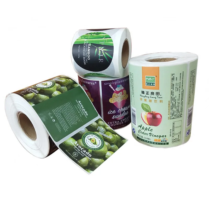 Personalized Biodegradable Sticky Stickers Autocolante Roll Labels for Food Containers Bottles Glass Honey Jar Permanent
