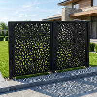 Clôture de jardin moderne en aluminium découpé au laser, écran de séparation modulaire en métal, art mural, séparateurs antirouille thermolaqués