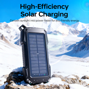 Offres de batteries externes : Batterie externe <span class=keywords><strong>solaire</strong></span> portable 65W à charge rapide 50000mAh avec charge sans fil 15W et système d'alerte de sécurité - Product Image 5