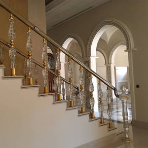 Lüks el yapımı roma sütunu kristal cam merdiven korkuluk kol dayama prim yenileme malzeme diğer kristal el sanatları ürün - Product Image 3