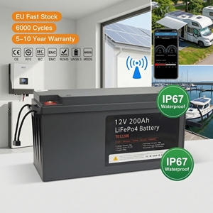 Lithtech Lifepo4 <b>Battery</b> <b>12V</b> 100Ah 200Ah 300Ah 400Ah 100 300 200 Ah Deep Cycle 12 V Volt 12.8V Solar 24V <b>12V</b> Lithium Ion <b>Battery</b> - Product Image 1