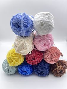 Toptan 100% Polyester Jumbo turuncu tıknaz şönil iplik tığ işi el örgü için - Product Image 6