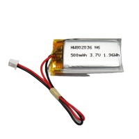 Batterie polymère Li-ion Guangdong HWE 3,7 V 500 mAh 802036 1,85 Wh Lipo Pouch Haute performance Batteries lithium-ion