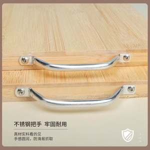 Bamboo Cutting Board <b>Set</b> 30x20 Cm With Handle For Kitchen Use - Product Image 4