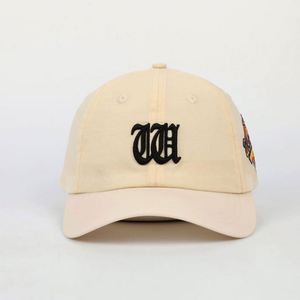 Comfortable New Design 6 Panel Unisex Adult Unstructured Beige Adjustable Polyester Quick Dry 3D Embroidery Baseball <b>Hat</b> - Product Image 2