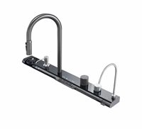 Évier de cuisine à cuve unique en acier inoxydable fait main avec robinet, durable pour usage domestique et professionnel