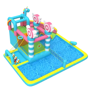 o castelo de salto inflável slide piscina Suppliers-Doces crianças ao ar livre saltar bouncer, castelo piscina piscina bounce casa inflável escorregador de água