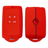 Étui de clé de voiture en silicone pour télécommande de voiture, étui de clé de voiture texturé créatif pour Renault 2022 4 boutons, clé intelligente sans clé