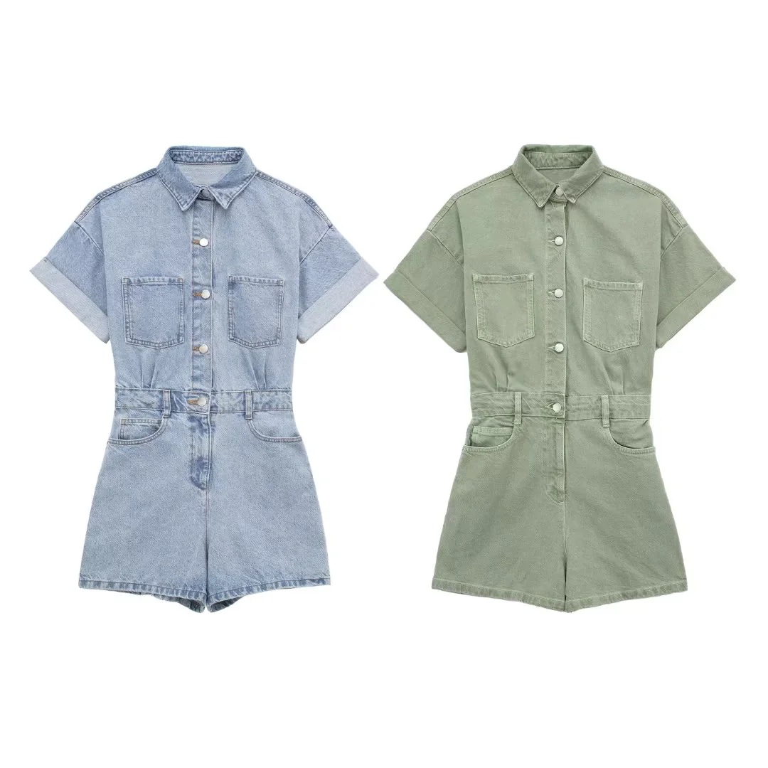 Best Selling Shop Denim Shorts Jumpsuit Sexy Stylish One Piece
