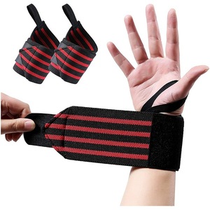 Soporte Universal para muñeca, banda de compresión de nailon para adultos, antideslizante, negro, rojo, de una pieza, para levantamiento de pesas, Fitness, uso al aire libre - Product Image 1