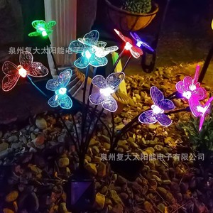 Luces Solares de Jardín con Forma de Mariposa, LED de Colores, Lámpara Decorativa para Exteriores, Resistente al Agua, Autoportante - Product Image 2