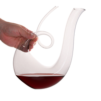 Carafe à vin en forme de serpent soufflée à la main en vente de gros carafe à whisky ensemble de verres à vin en cristal pour la maison et le restaurant style américain