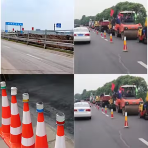 Luce solare solare a Led lampeggiante a cono di traffico - Product Image 6