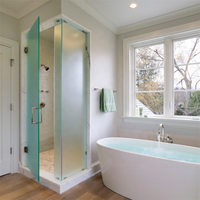 DAIYA porte de douche en verre sans cadre
