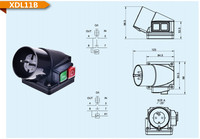 Interrupteur à bouton-poussoir à ressort à double commande étanche IP45 XDL11B 10A 220V