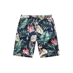 Short de bain imprimé fleuri pour hommes de haute qualité personnalisé orienté vers l'exportation 100% polyester mi Stretch Streetwear pantalon tricoté - Product Image 6