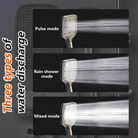 Ensemble de pomme de douche en aluminium spatial avec affichage numérique LED, ensemble complet, salle de bain à domicile, ensemble de douche chaud et froid