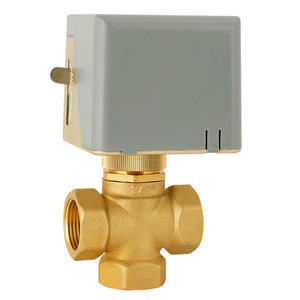 Vanne à trois voies entièrement en cuivre, pièces de systèmes CVC, unité de ventilo-convecteur, vanne d'arrêt, deux fils, normalement ouverte, fermée, tuyau d'eau - Product Image 1