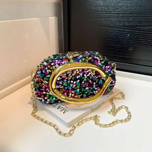 Fashionable Lady's Style Evening Handbag. With Chain Decoration. Made of <b>Sequin</b> <b>Material</b>.6294 - Product Image 6